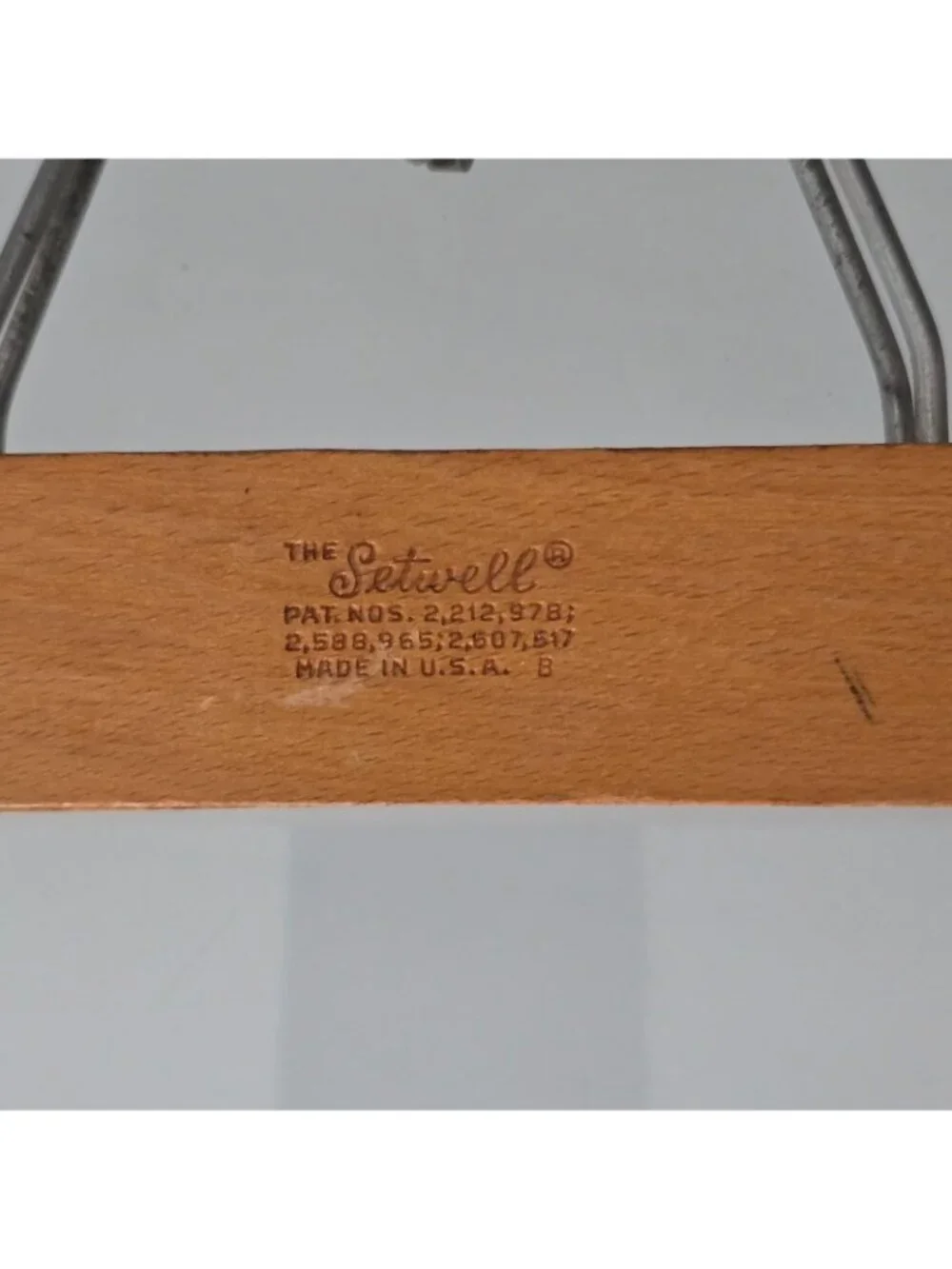 6 Vintage Wooden Clamp Hangers For Pants Trousers Skirt Setwell Walker 10